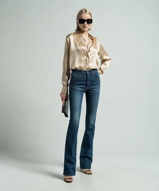 Tom Ford o1w1db10525 PAD115 Flare Jeans in Blue Size 32" / US 10 / IT 46 - 2 Thumbnail