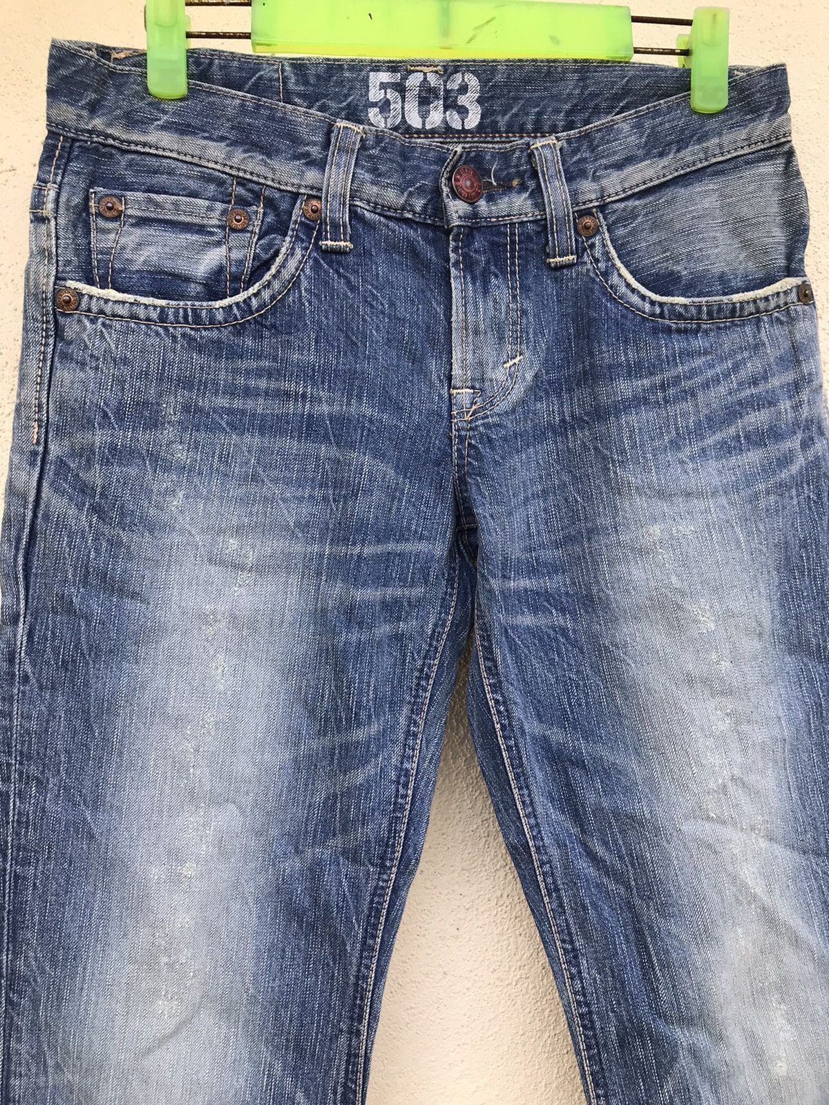 Edwin × Japanese Brand Edwin 503 Blue Trip Flare Size US 30 / EU 46 - 7 Thumbnail