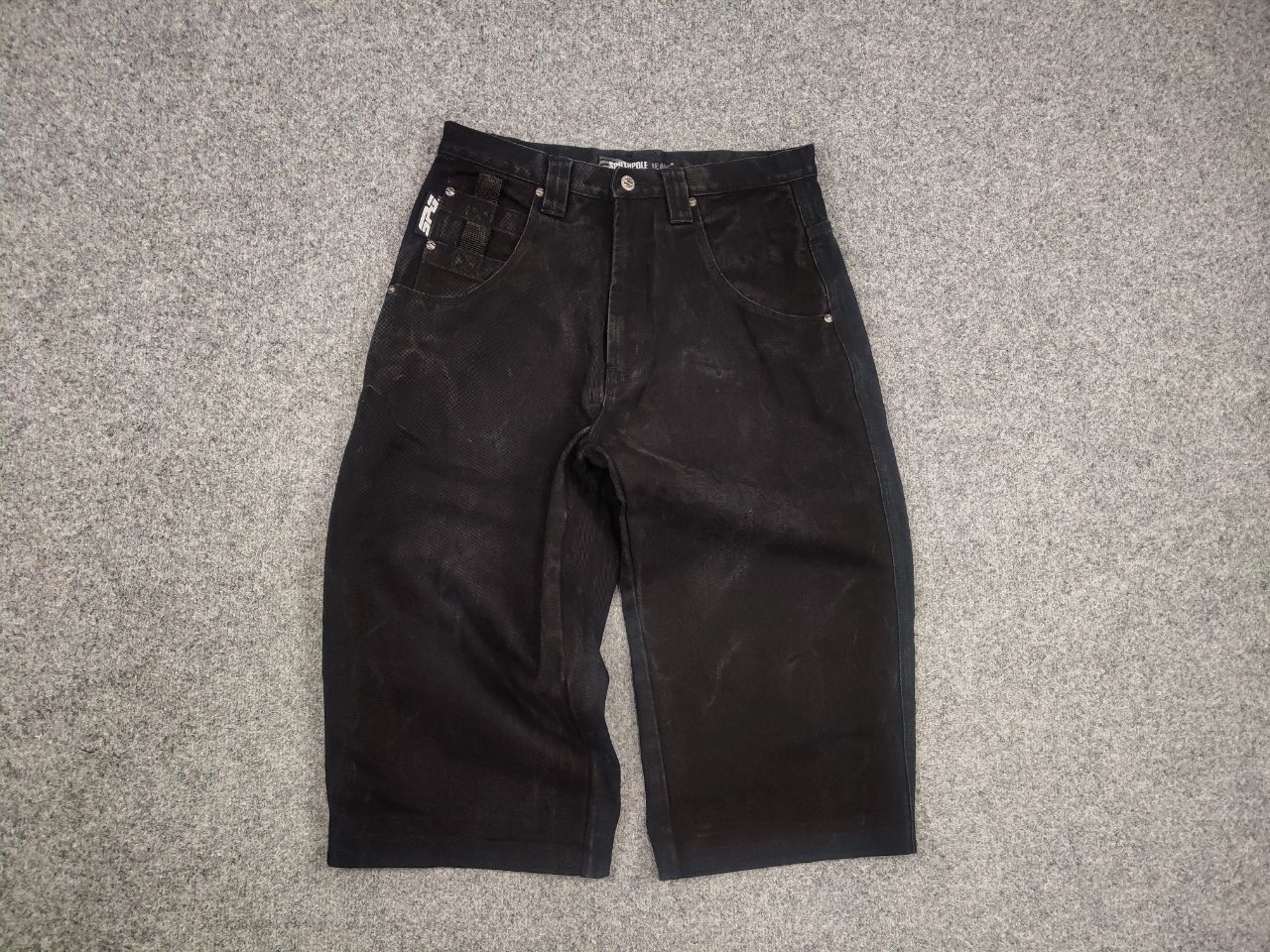 Southpole Vintage Southpole baggy Black denim Shorts Y2k Style Rap Size US 34 / EU 50 - 7 Thumbnail