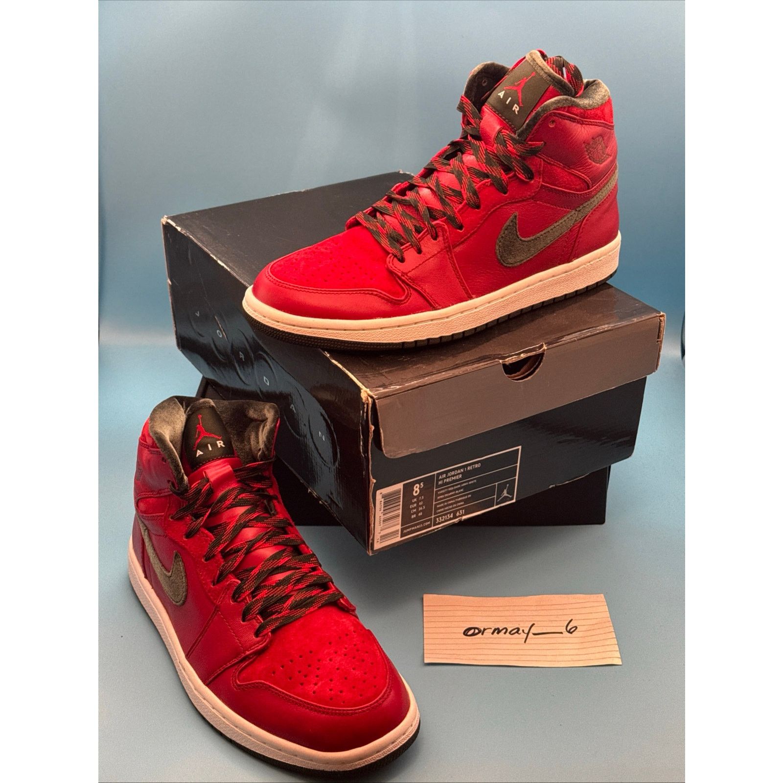 Air Jordan Retro Hi Premier 2008 Varsity Red w10