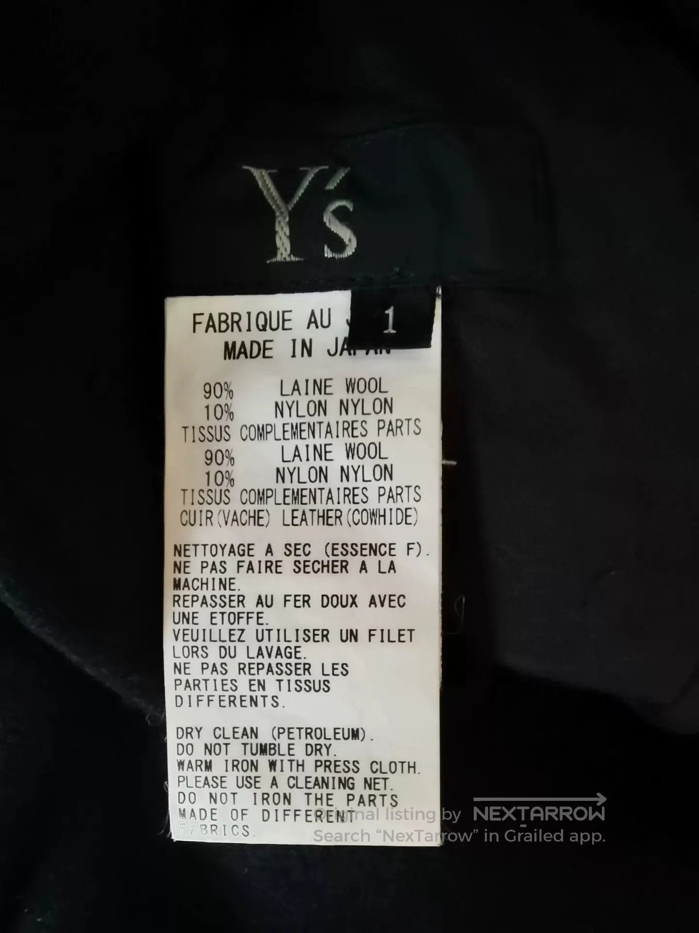 Y's Y's Black Wool Women's Dress. Size S / US 4 / IT 40 - 6 Thumbnail