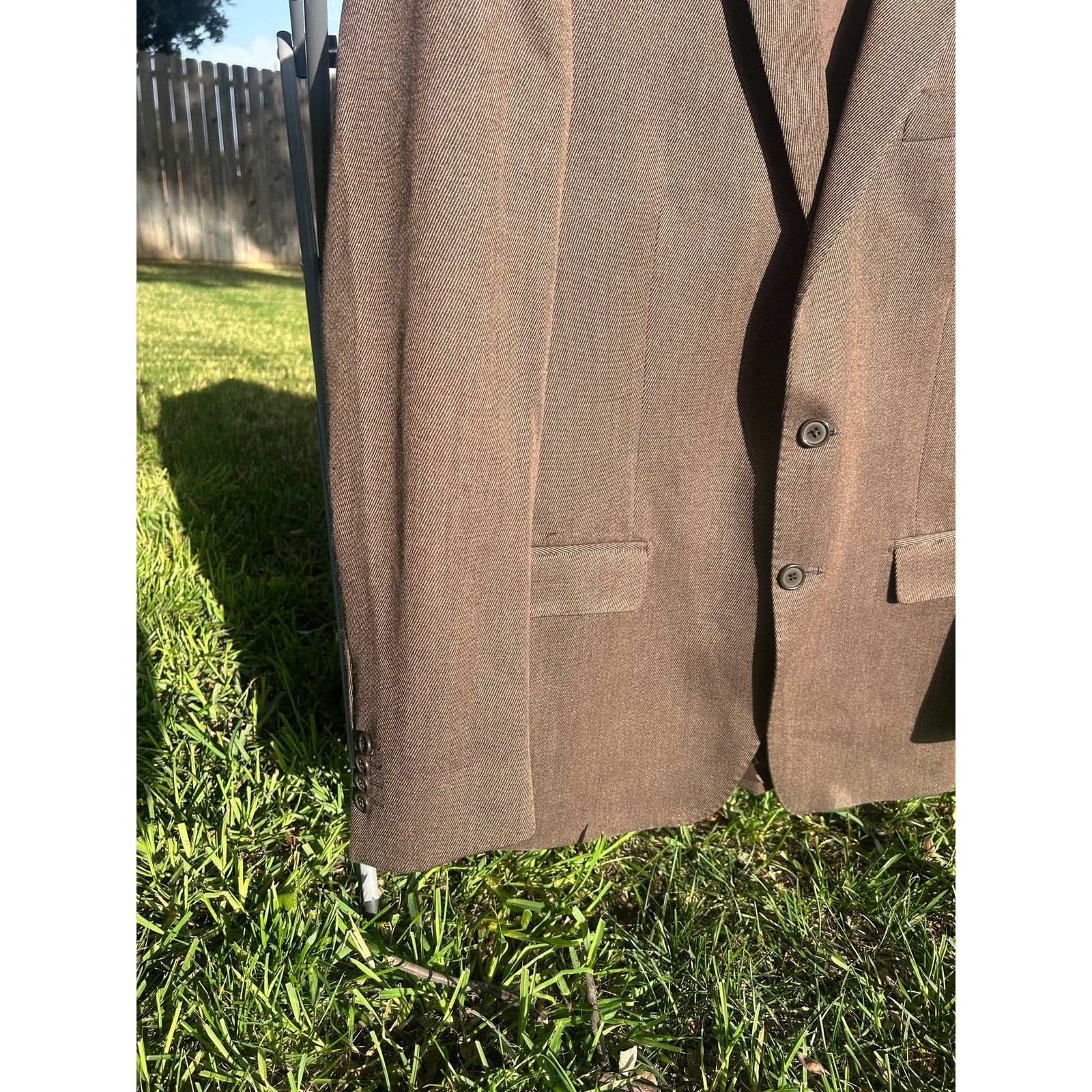 Other Pisano Linea Sartoriale Blazer Brown Zignone High Twist Size 44R - 3 Thumbnail