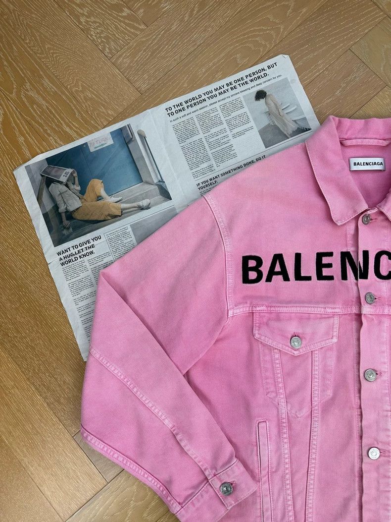 Balenciaga Balenciaga Solid Color Front Logo Letter Printed Denim Jac Size XXS / US 00 / IT 34 - 6 Thumbnail