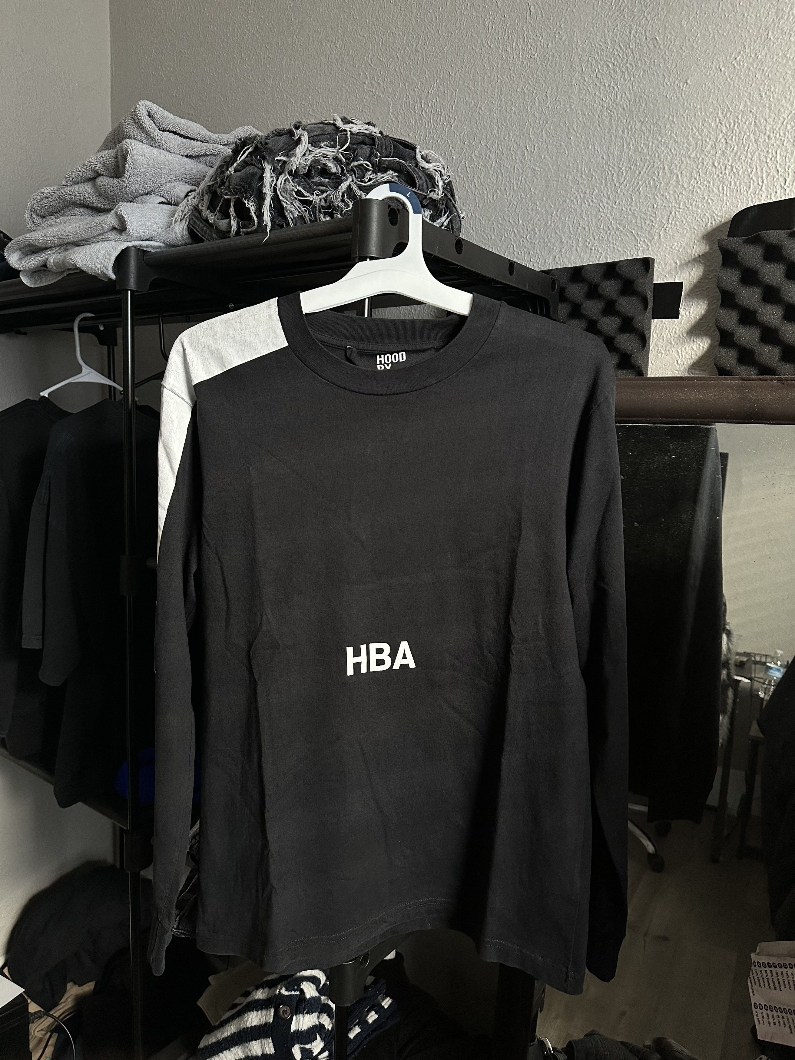 image of Hood By Air Hoodbyair HBA Logo Longsleeve in Black, Men's (Size Small)