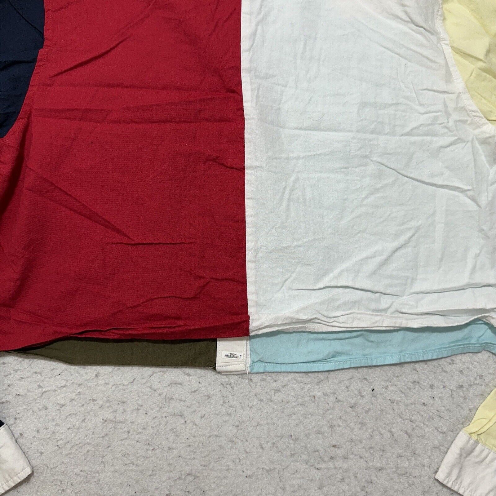 Other Fashion Nova Large Cropped Button Down Shirt Colorblock Size L / US 10 / IT 46 - 12 Thumbnail