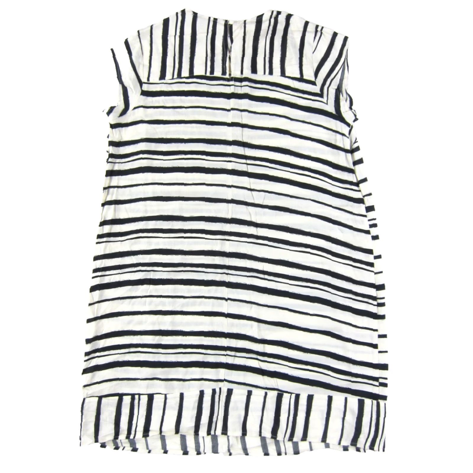 Vintage NWT Eloquii Ivory Black Stripe Tunic Cap Sleeve Tunic Smock Dress Size 14/16 Size XL / US 12-14 / IT 48-50 - 2 Thumbnail