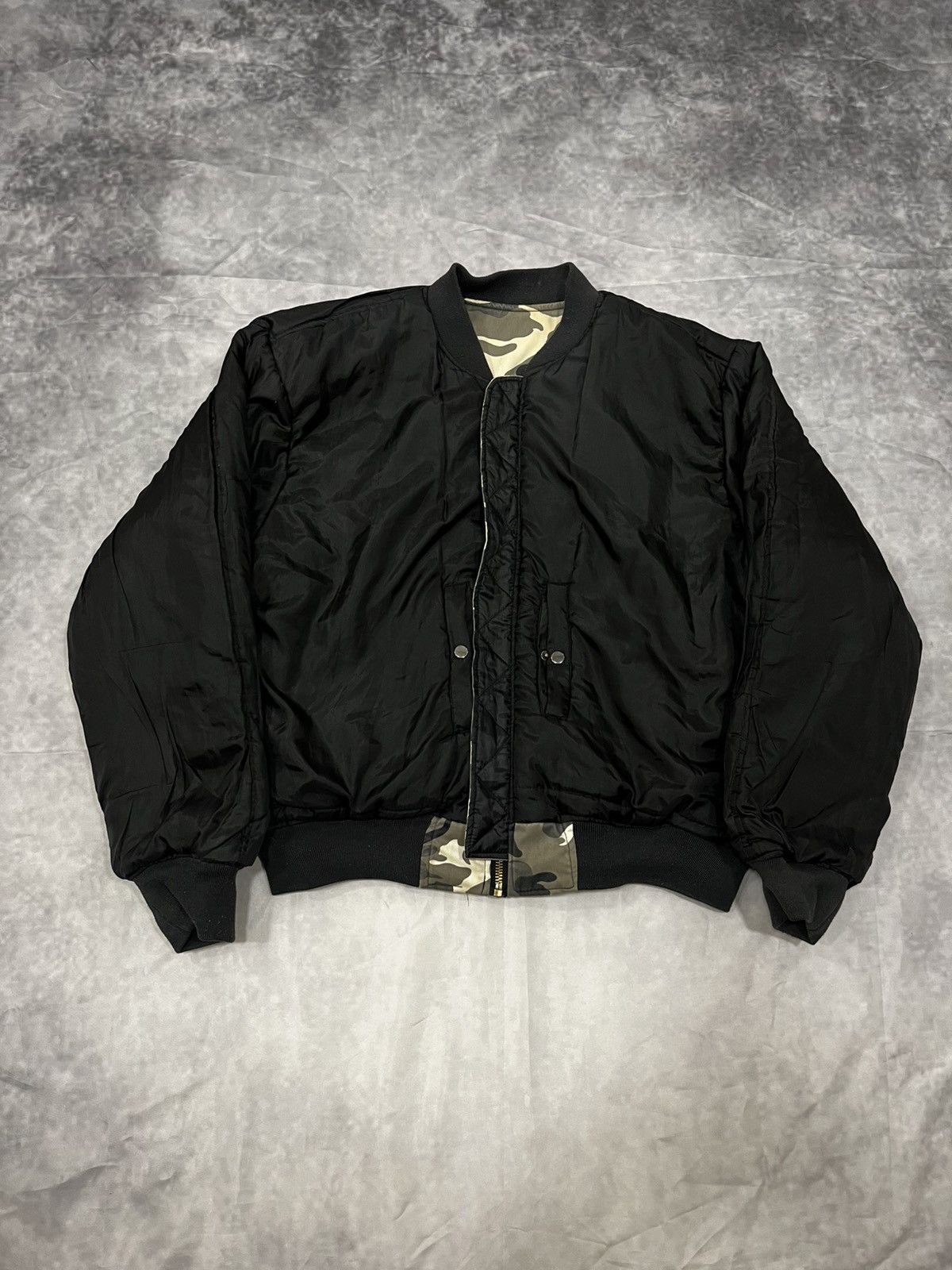Vintage Vintage Camouflage Military Style Reversible Bomber Jacket Size US XL / EU 56 / 4 - 12 Thumbnail