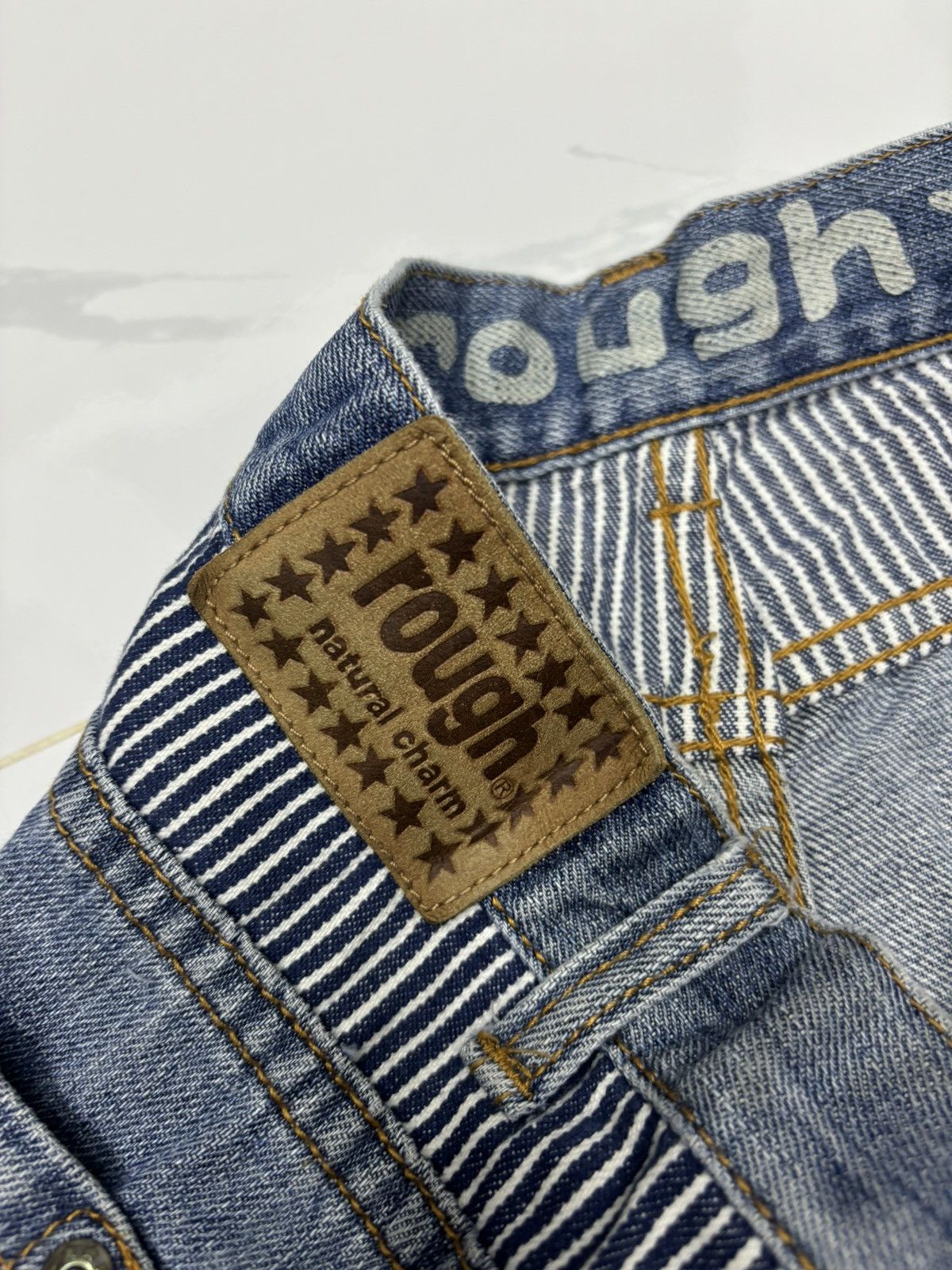 Other 🔥Vintage UNION MADE Patchwork Distressed Denim Jeans Size US 34 / EU 50 - 15 Thumbnail