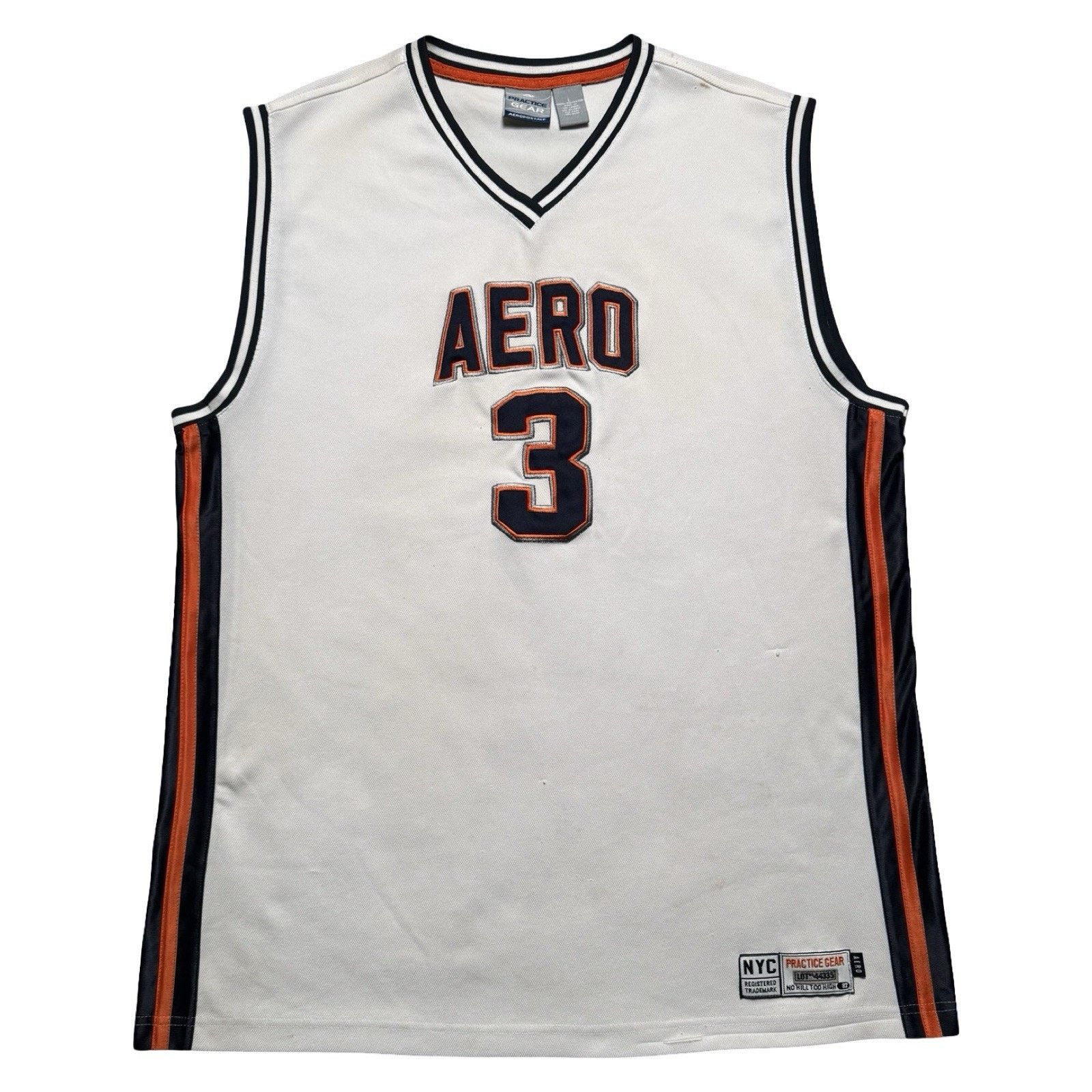 Aeropostale Vintage Aeropostale White Basketball Jersey #3 L Flaws Size US L / EU 52-54 / 3 - 1 Thumbnail