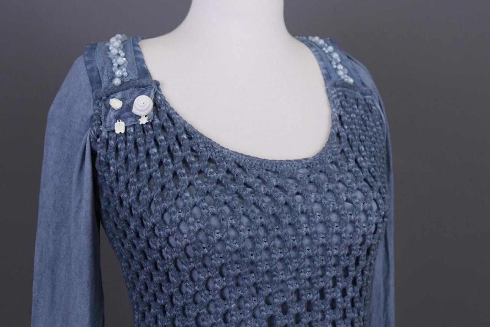 Designer Elisa Cavaletti Club Knit Designed Mesh Knit Dress Size M Size M / US 6-8 / IT 42-44 - 5 Thumbnail