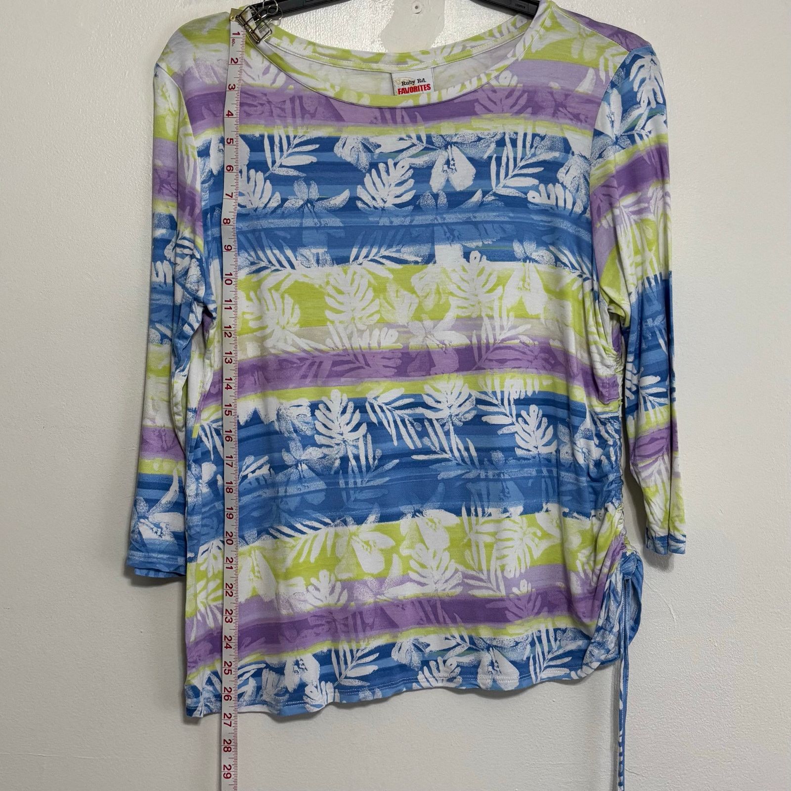 Other Ruby Rd Favorites Palm Leaf Print Top Size XL Size XL / US 12-14 / IT 48-50 - 3 Thumbnail