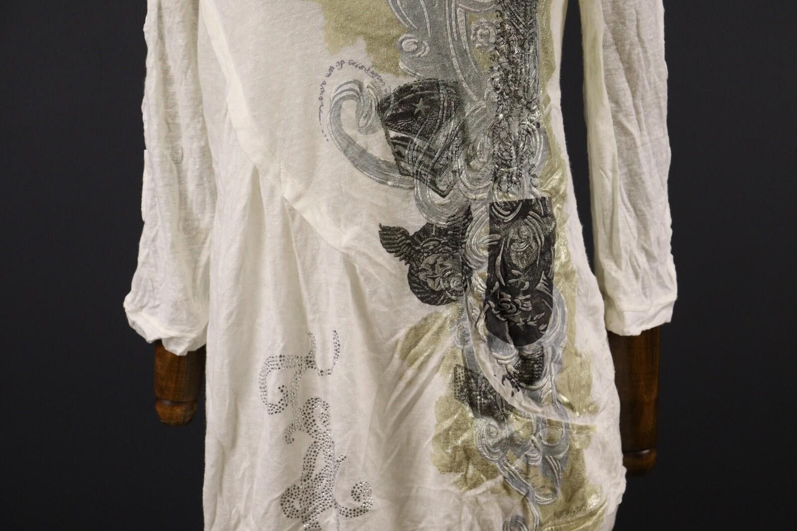 Designer Elisa Cavaletti Blu Sono Italiano Linen Tunic Shirt Size XS Size XS / US 0-2 / IT 36-38 - 3 Thumbnail