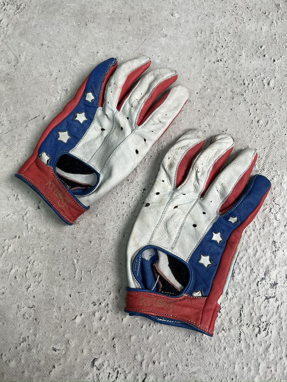 Japanese Brand USA leather archive gloves y2k style hype Size ONE SIZE - 1 Thumbnail