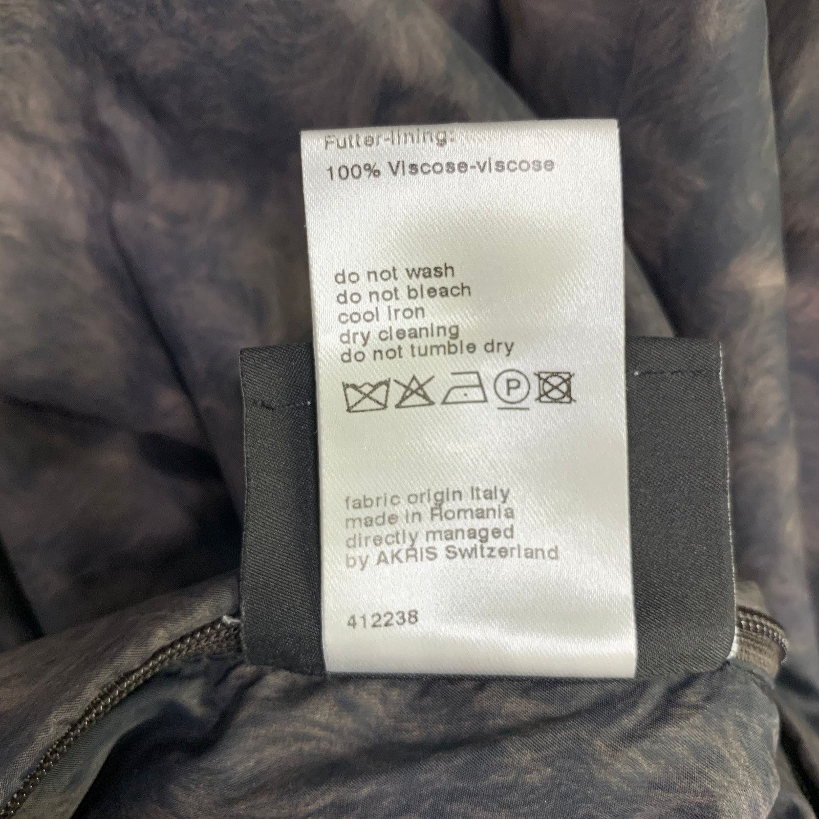 Akris AKRIS 14 Black Brown Fur Effect Nylon Reversible Puffer Coat Size XL / US 12-14 / IT 48-50 - 8 Thumbnail