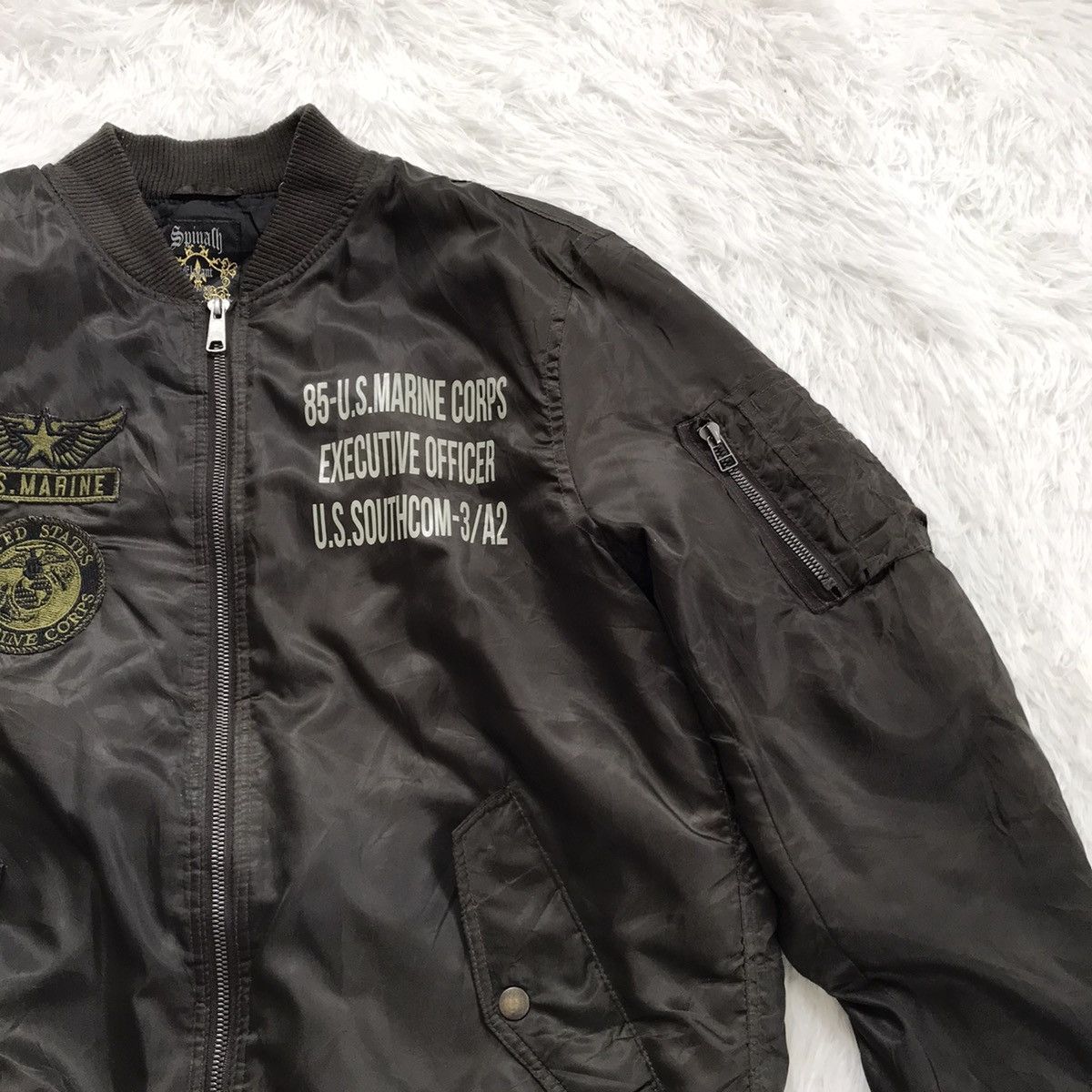 Japanese Brand Spinalh bomber style jacket military Size US M / EU 48-50 / 2 - 5 Thumbnail