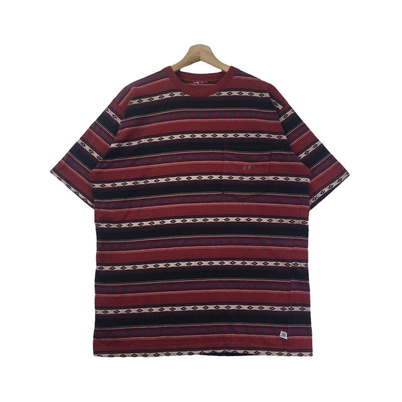 Hang Ten Vtg 80’ HANG TEN SURFING Hawaii Aztec Striped Tee Size US XL / EU 56 / 4 - 1 Thumbnail