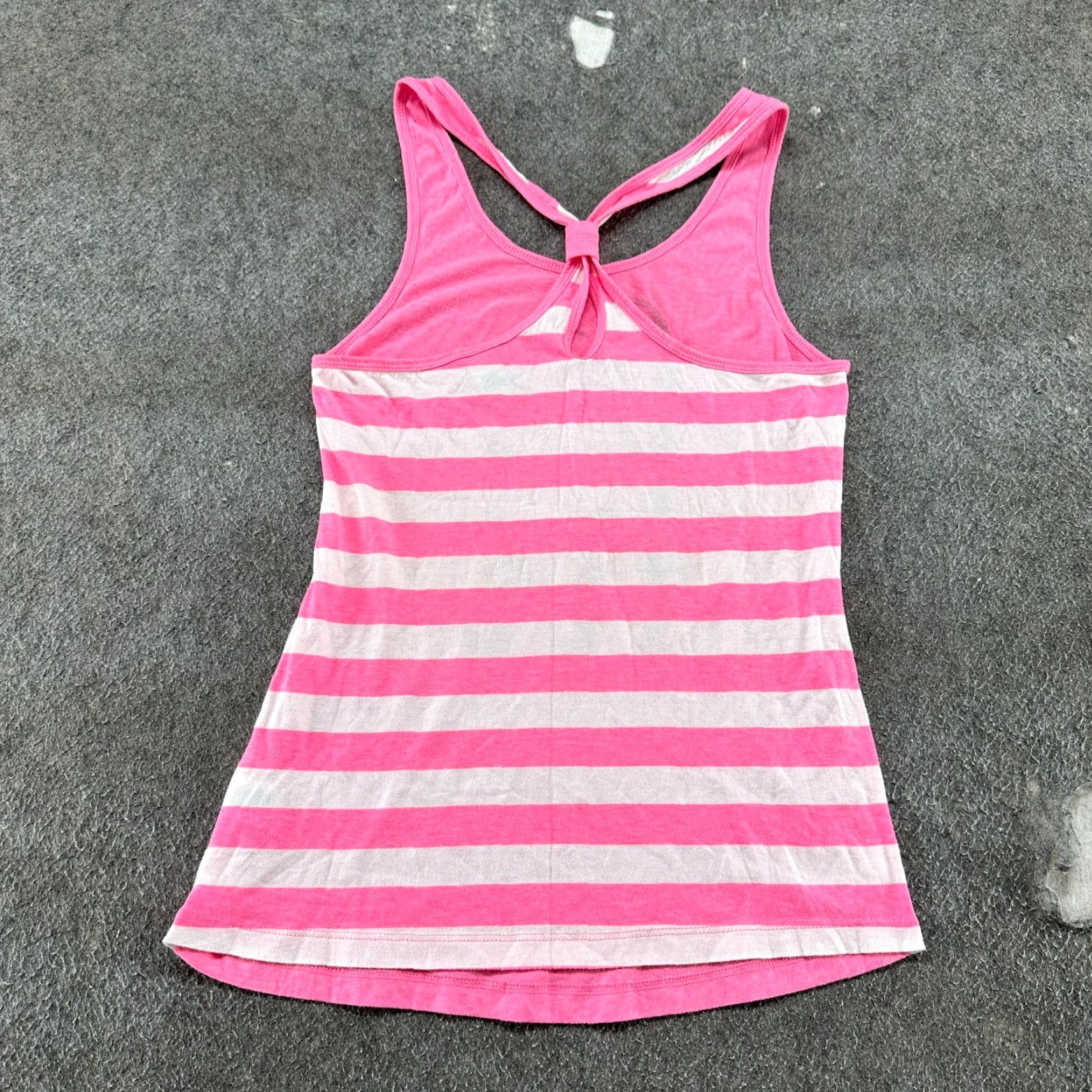 Pinko VINTAGE Hawaii Hi Shirt Womens Small Pink Tank Top Sleeveless Cotton Striped Y2K Size S / US 4 / IT 40 - 3 Thumbnail
