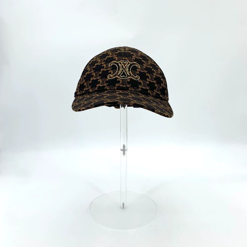 Celine Celine Brown Cap with Logo Print Size ONE SIZE - 3 Thumbnail