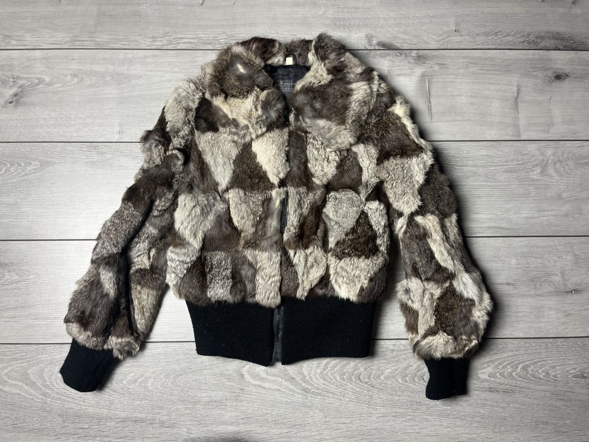 Other Vintage Rabbit Fur Faux Patchwork Crop Jacket Size S / US 4 / IT 40 - 1 Thumbnail