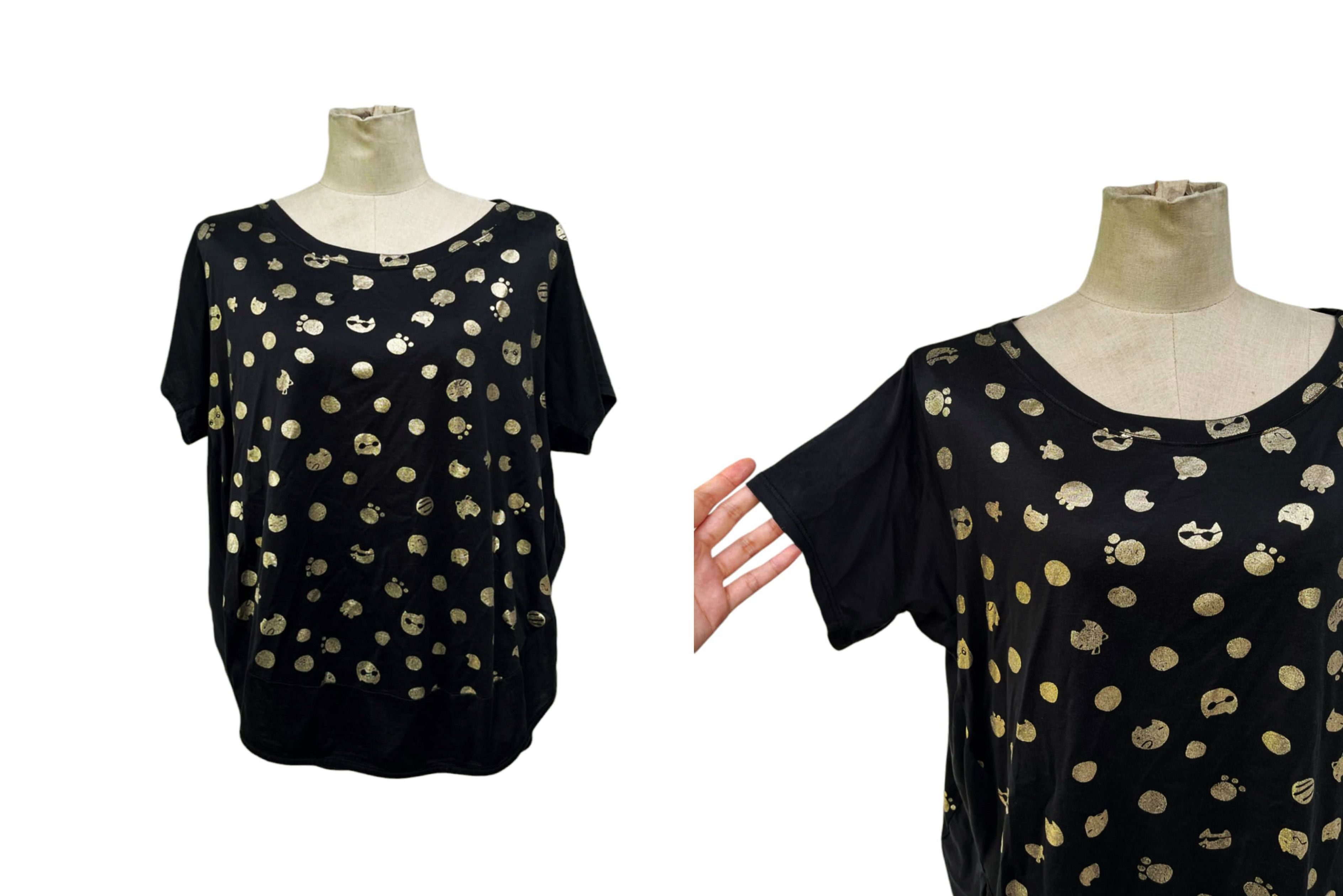 Tsumori Chisato Tsumori Chisato oversized t shirt // tunic top, CATS printed Size M / US 6-8 / IT 42-44 - 9 Thumbnail