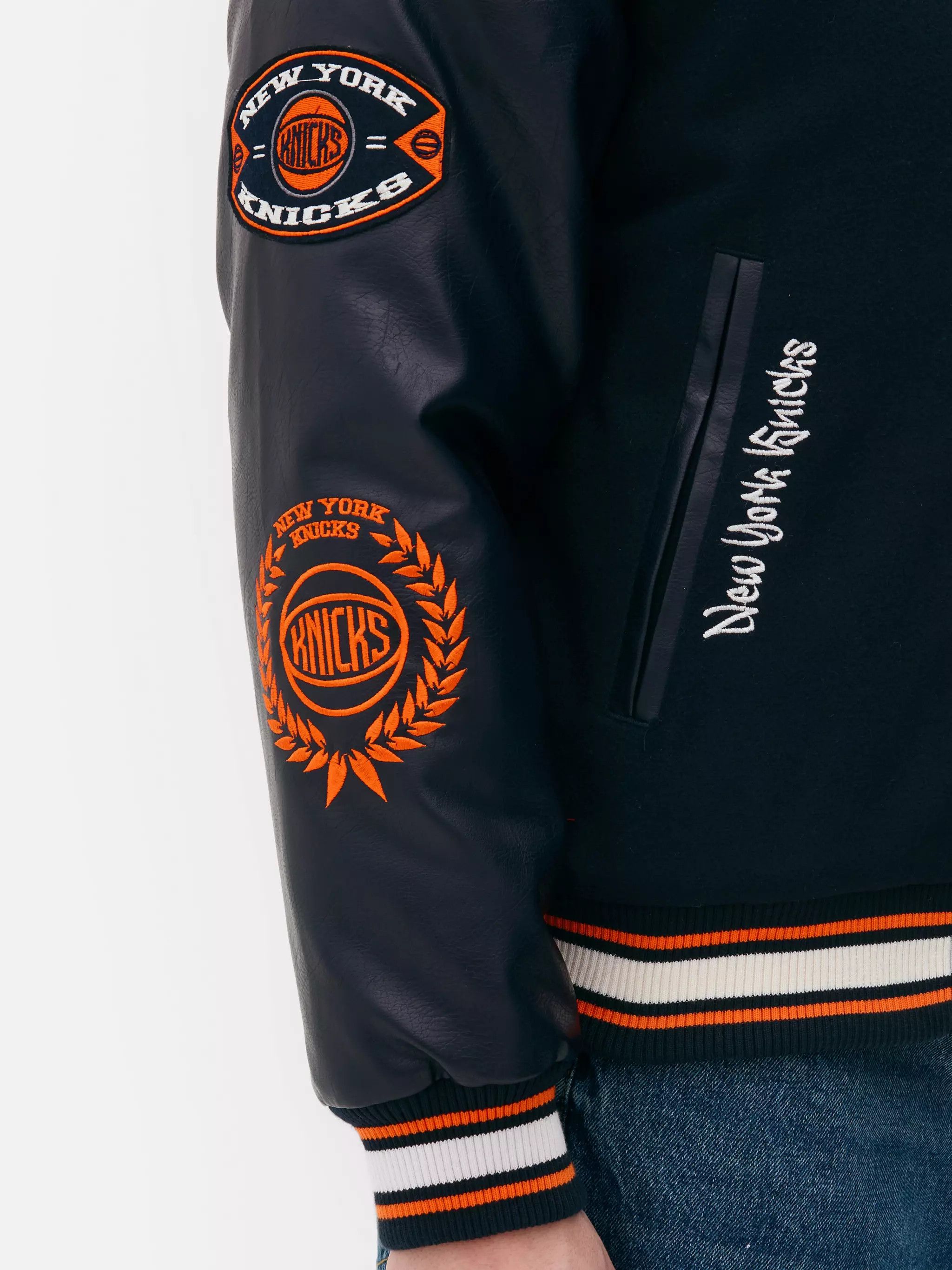 NBA × Other UK BNWT NBA New York Knicks Varsity Bomber Jacket Size US XL / EU 56 / 4 - 3 Thumbnail