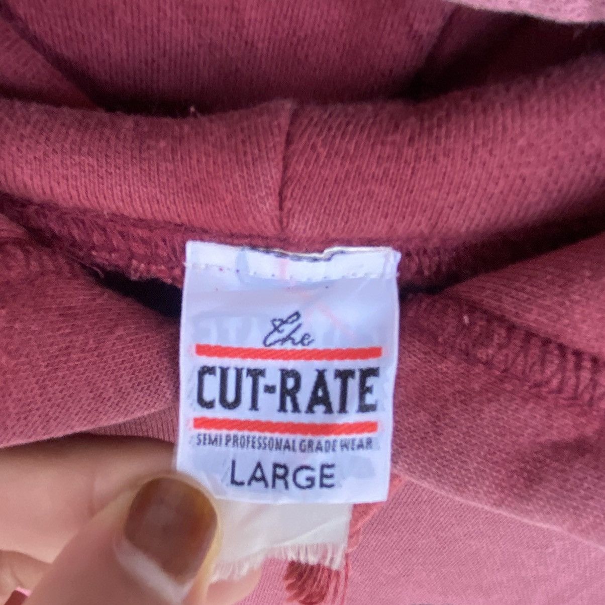 Other Vintage CUT-RATE Hoodie Sweater Small Logo Embroidered Red Size US L / EU 52-54 / 3 - 7 Thumbnail