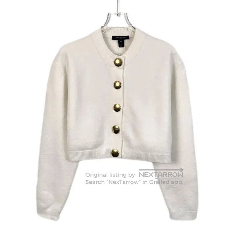 Louis Vuitton Louis Vuitton White Wool Cardigan for Women . Size XS / US 0-2 / IT 36-38 - 1 Thumbnail