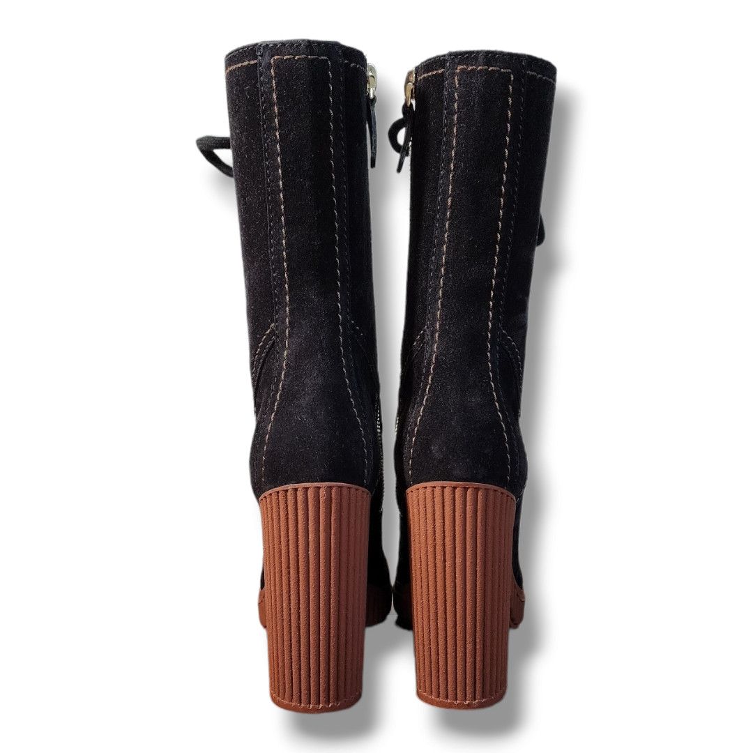 Tod's Tod's Brown Suede Altraversione Zip-Up Heeled Boot Size 34.5 Size US 4.5 / IT 34.5 - 13 Thumbnail