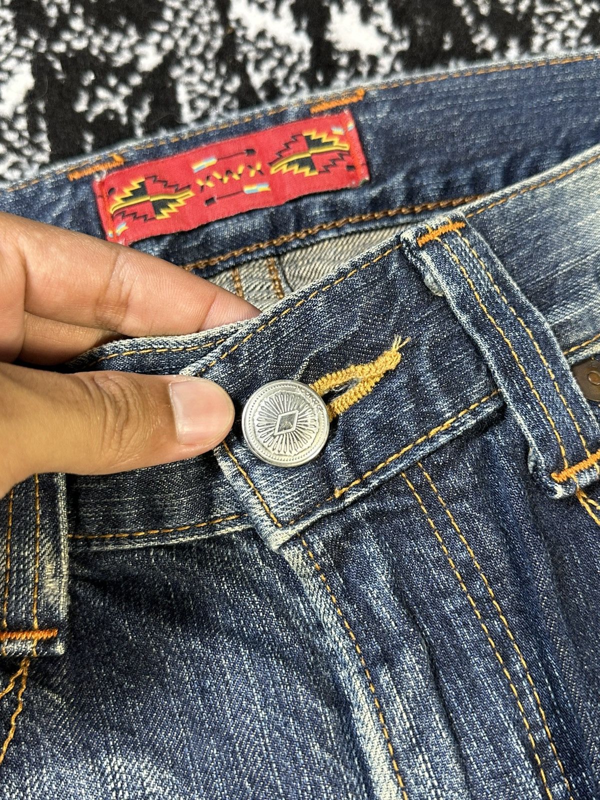 Undercover × Uniqlo 2000s Edwin XV Bobcut Navajo Denim Size US 32 / EU 48 - 4 Thumbnail