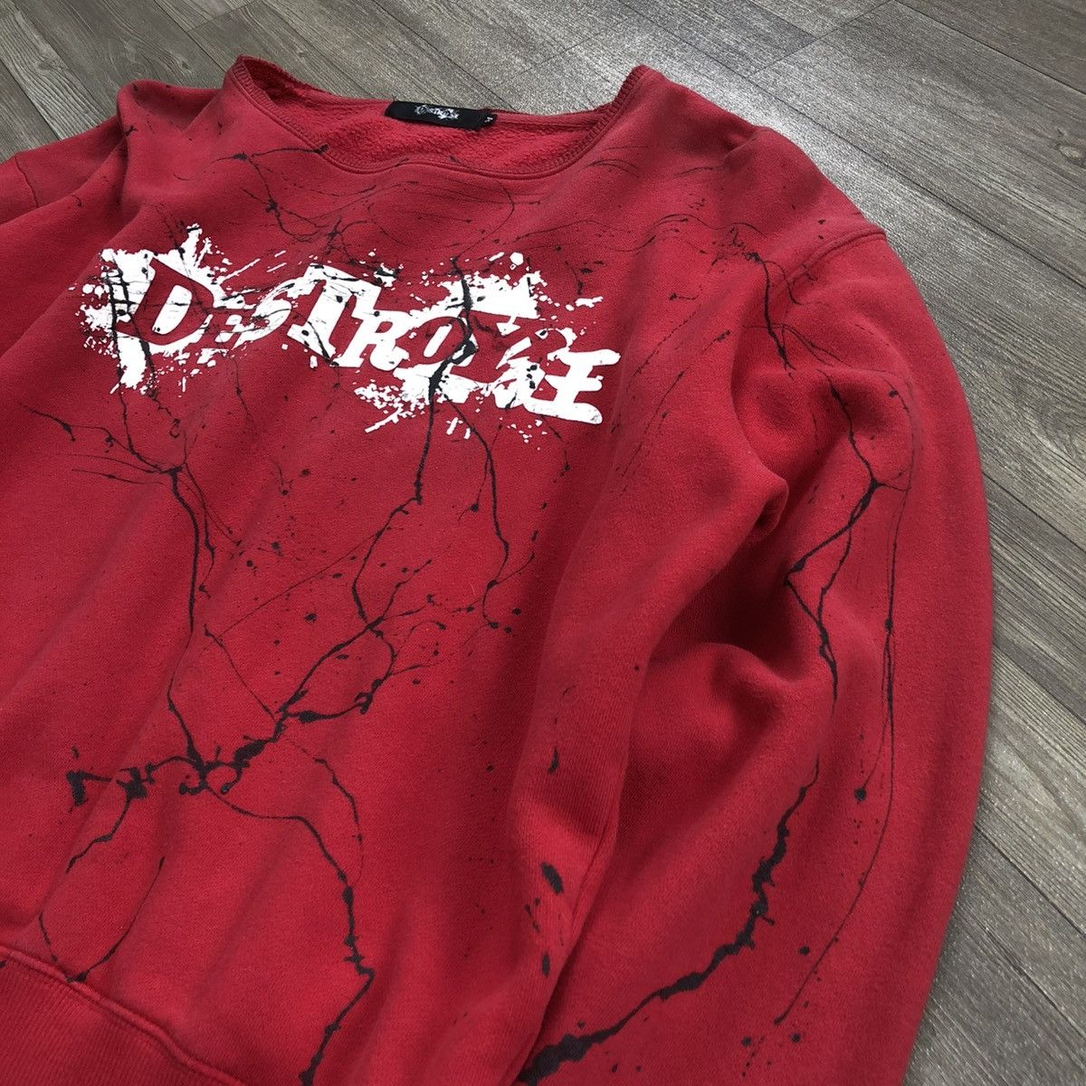 If Six Was Nine × Japanese Brand × Le Grande Bleu (L.G.B.) 2000s Destroy Distressed Painted Lgb Punk Style Sweatshirt Size US S / EU 44-46 / 1 - 4 Thumbnail
