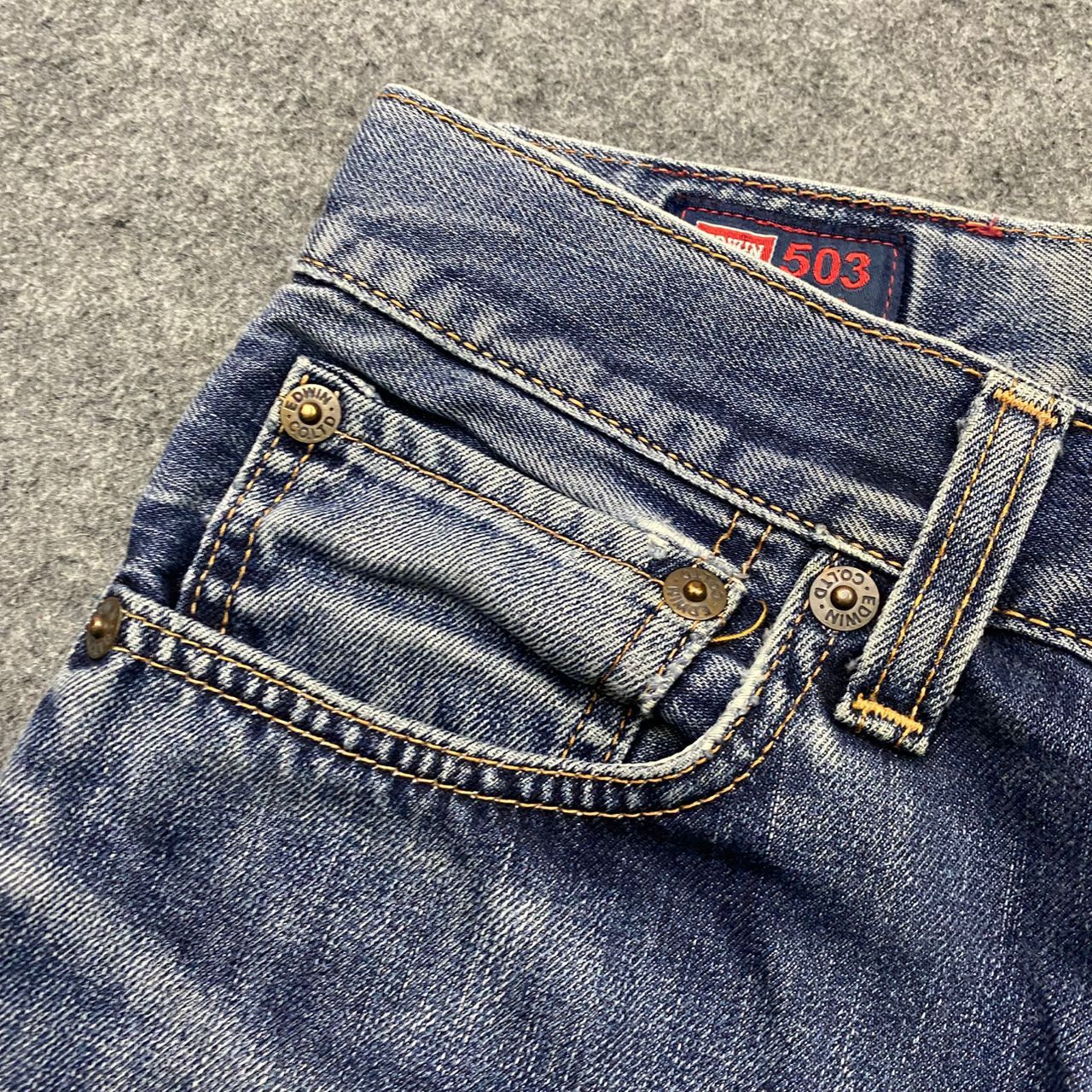 If Six Was Nine Vintage 90s Edwin 503 Premium Distressed denim Size US 32 / EU 48 - 4 Thumbnail