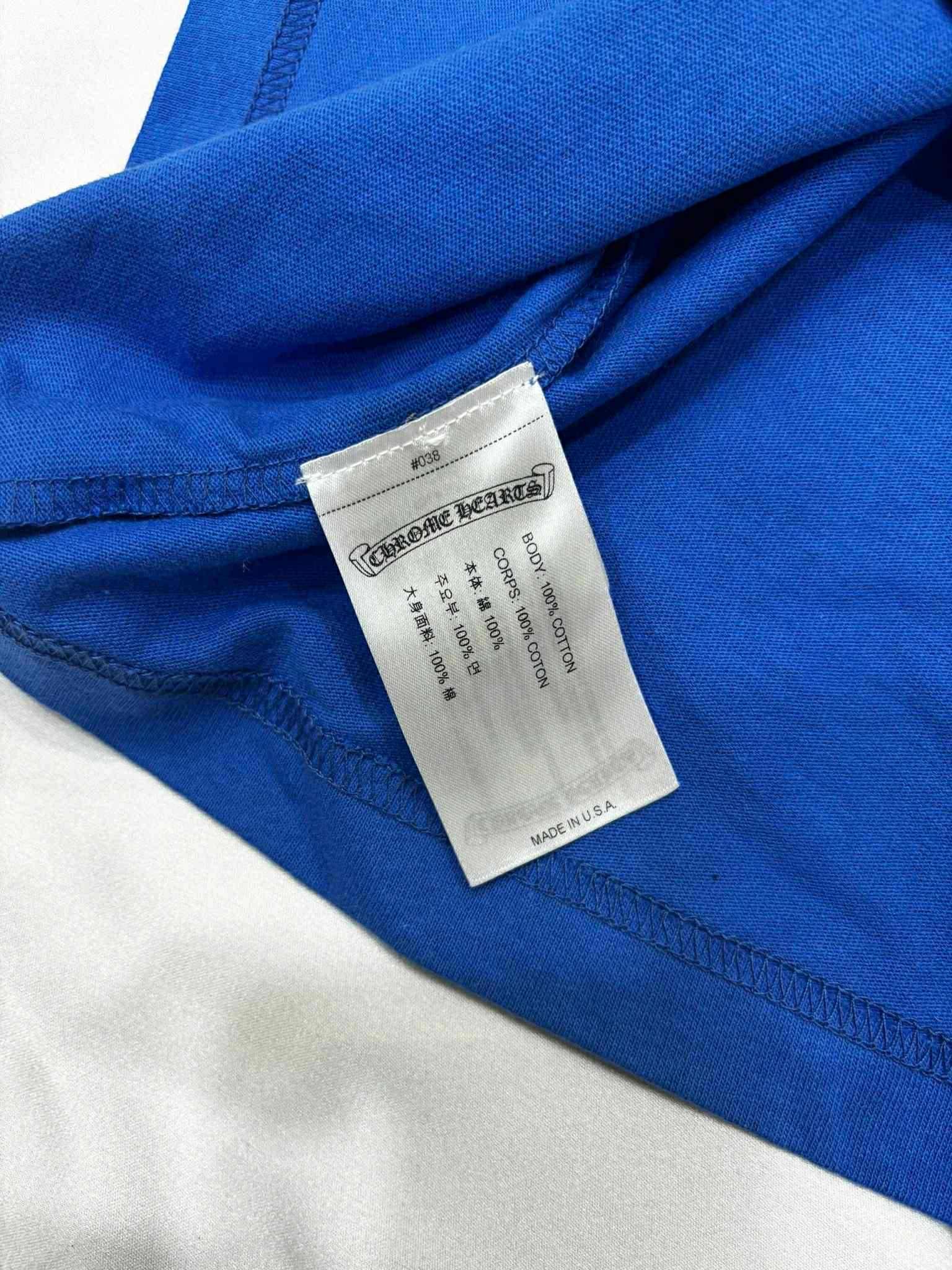 Chrome Hearts CHROME HEARTS Scroll Logo T-Shirt blue Size US M / EU 48-50 / 2 - 11 Thumbnail