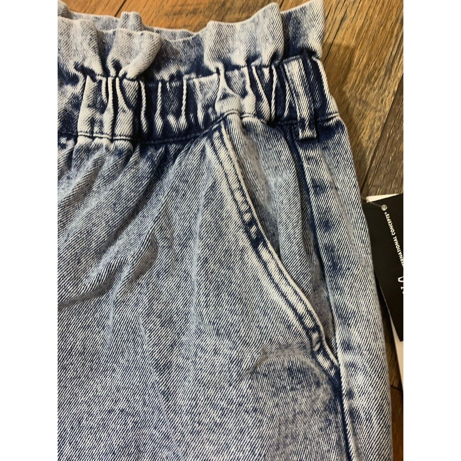 Other CULPOS X INC Paper Bag Waist Acid Wash Jeans Size 10 NWT Size 32" / US 10 / IT 46 - 5 Thumbnail