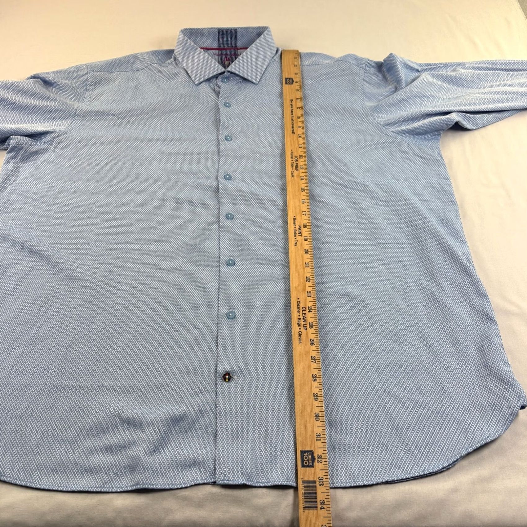 Luchiano Visconti VINTAGE Visconti Big 3XB Blue Argyle Button-Up Shirt Mens Casual Party/Cocktail Shirt Size US XXL / EU 58 / 5 - 6 Thumbnail