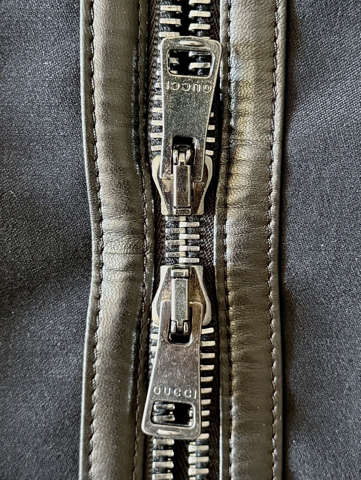 Gucci Gucci - Tom Ford - FW2001 - Zippered Leather Pants Size 26" / US 2 / IT 38 - 10 Thumbnail