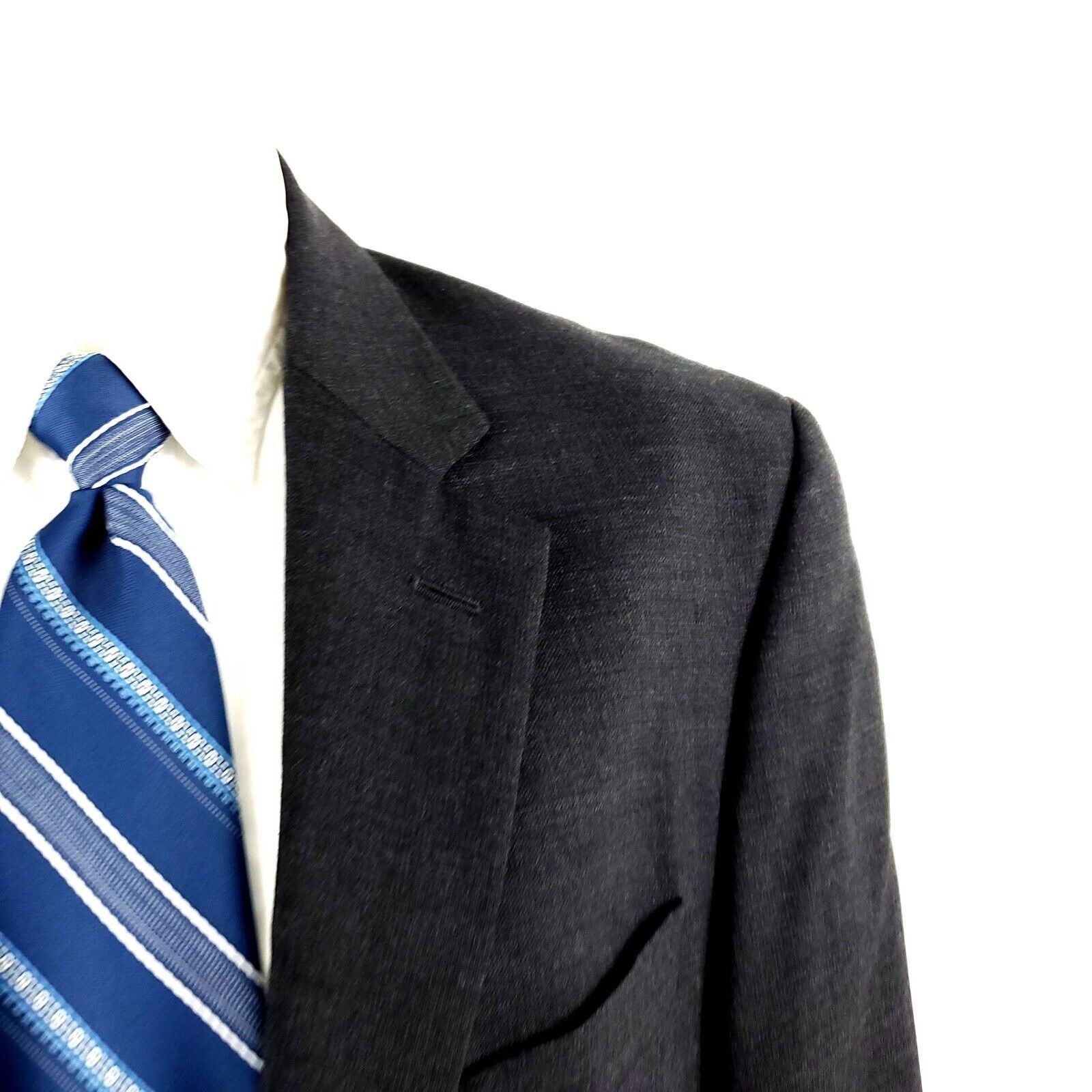 Pronto Uomo Pronto Uomo Lessona Super 100s Wool 2 Button Blazer 42R Gray Size 42R - 2 Thumbnail