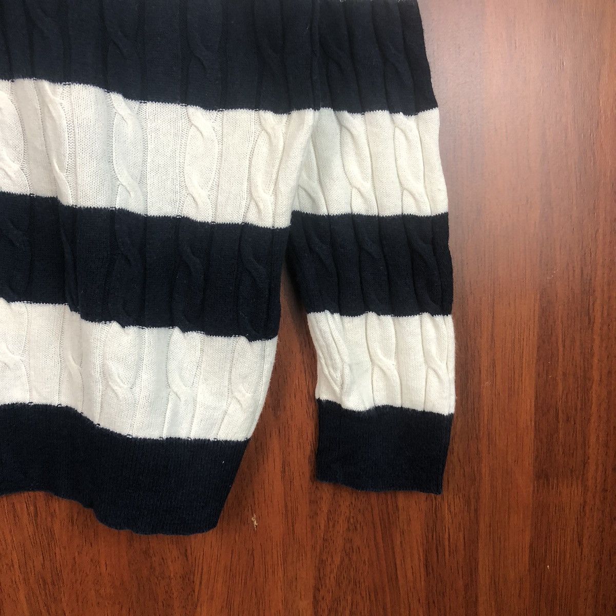 Homespun Knitwear × Solid and Striped Uniqlo Stripe vintage japan Dark Blue Knitwear #7494 Size XL / US 12-14 / IT 48-50 - 8 Thumbnail