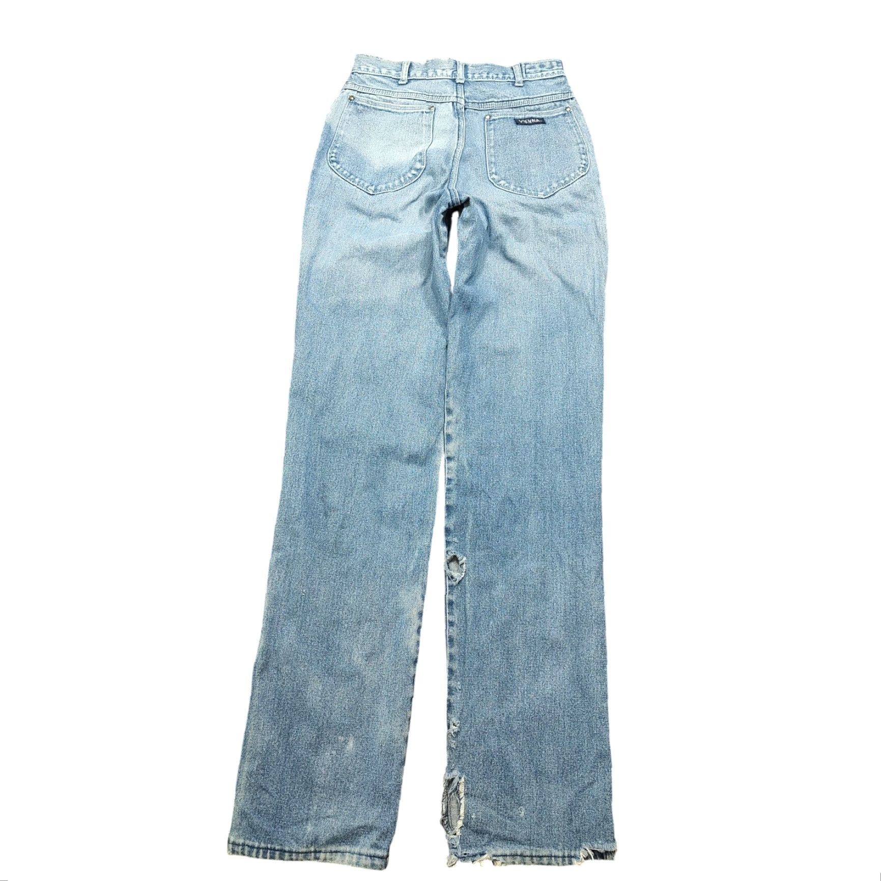 Vintage VINTAGE Vienna Jeans Distressed 90s Retro High Rise 24x32 Womens Blue 5-Pocket Denim Size 42" / US 20 - 2 Thumbnail