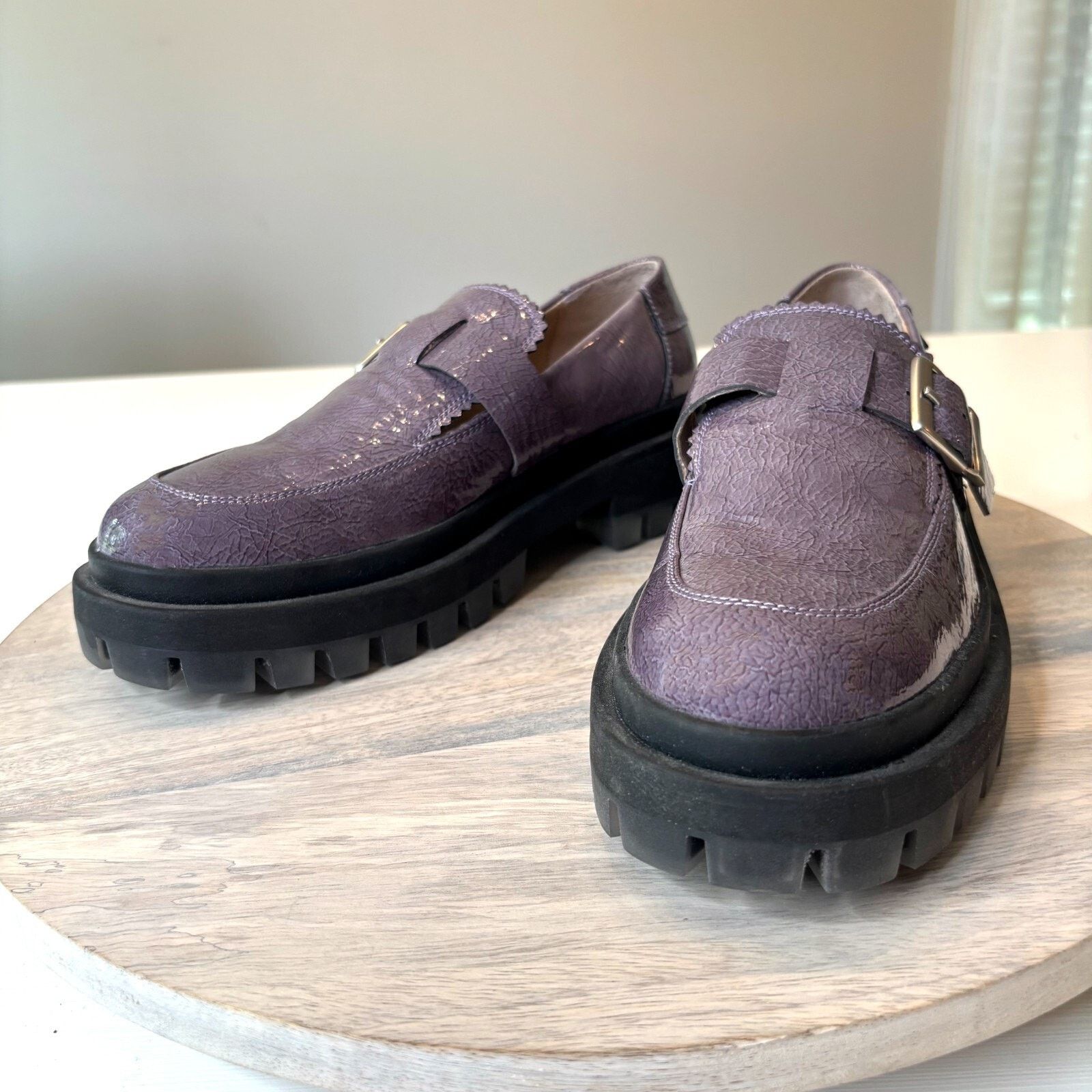 Free People Free People Mackensie MJ Loafer Purple Patent Leather Sz 7.5 Size US 7.5 / IT 37.5 - 3 Thumbnail