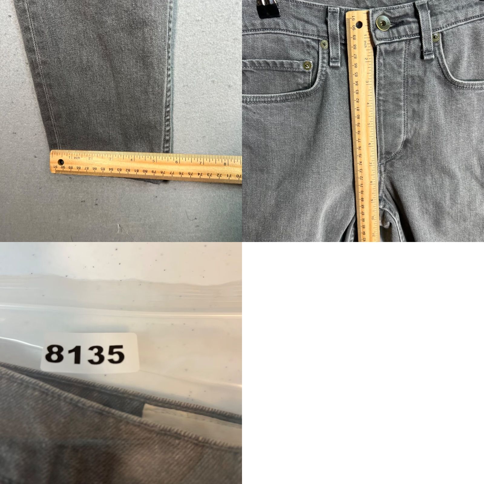 Rag & Bone Rag & Bone Standard Issue Fit 1 Gray Extra Slim Fit Jeans Size 31 Size US 31 - 8 Thumbnail