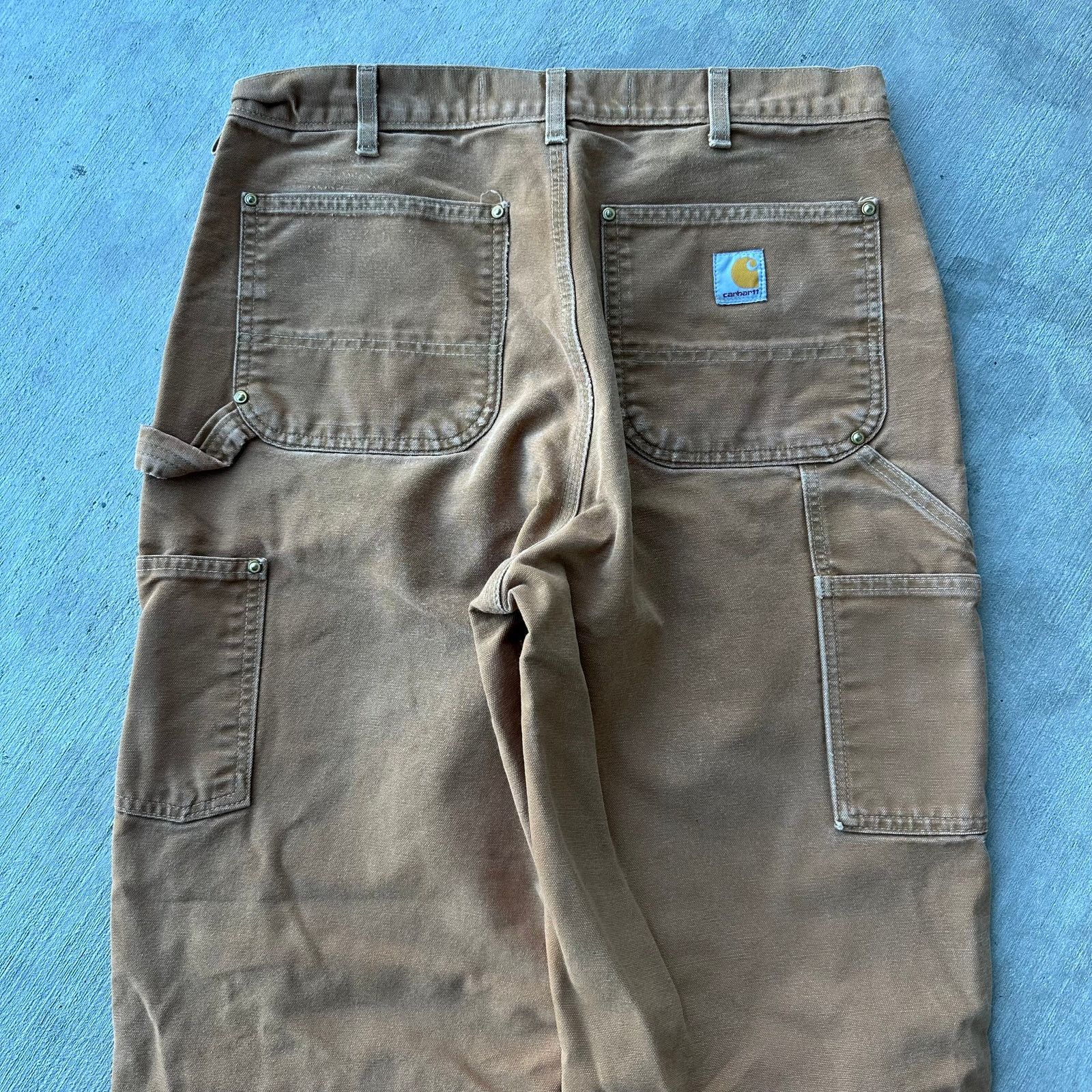 Carhartt × Vintage Carhartt brown double knee work wear carpenter pants Size US 33 - 6 Thumbnail