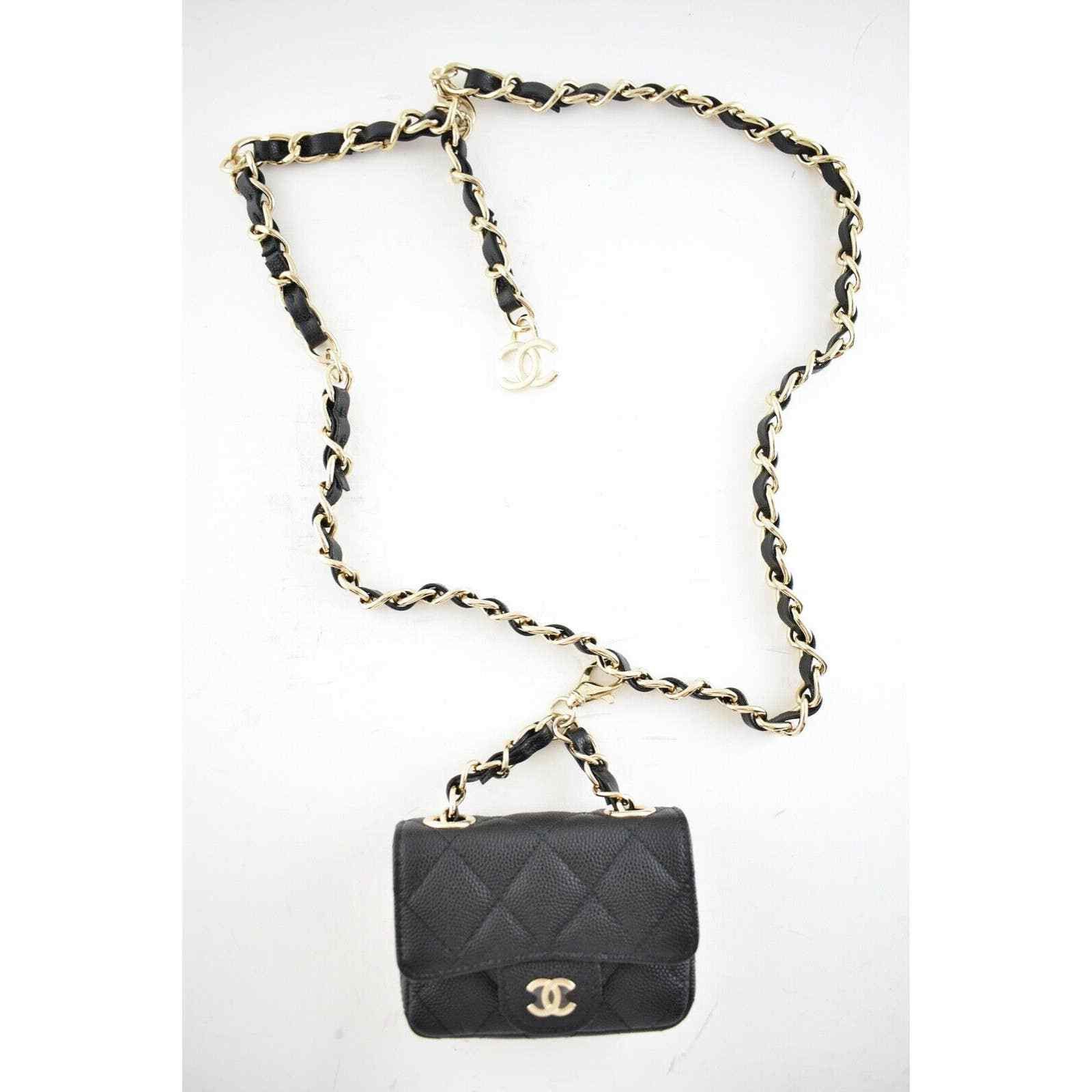 Chanel Chanel Mini Chain Classic Gold Card Belt Waist Necklace Bag Size ONE SIZE - 3 Thumbnail