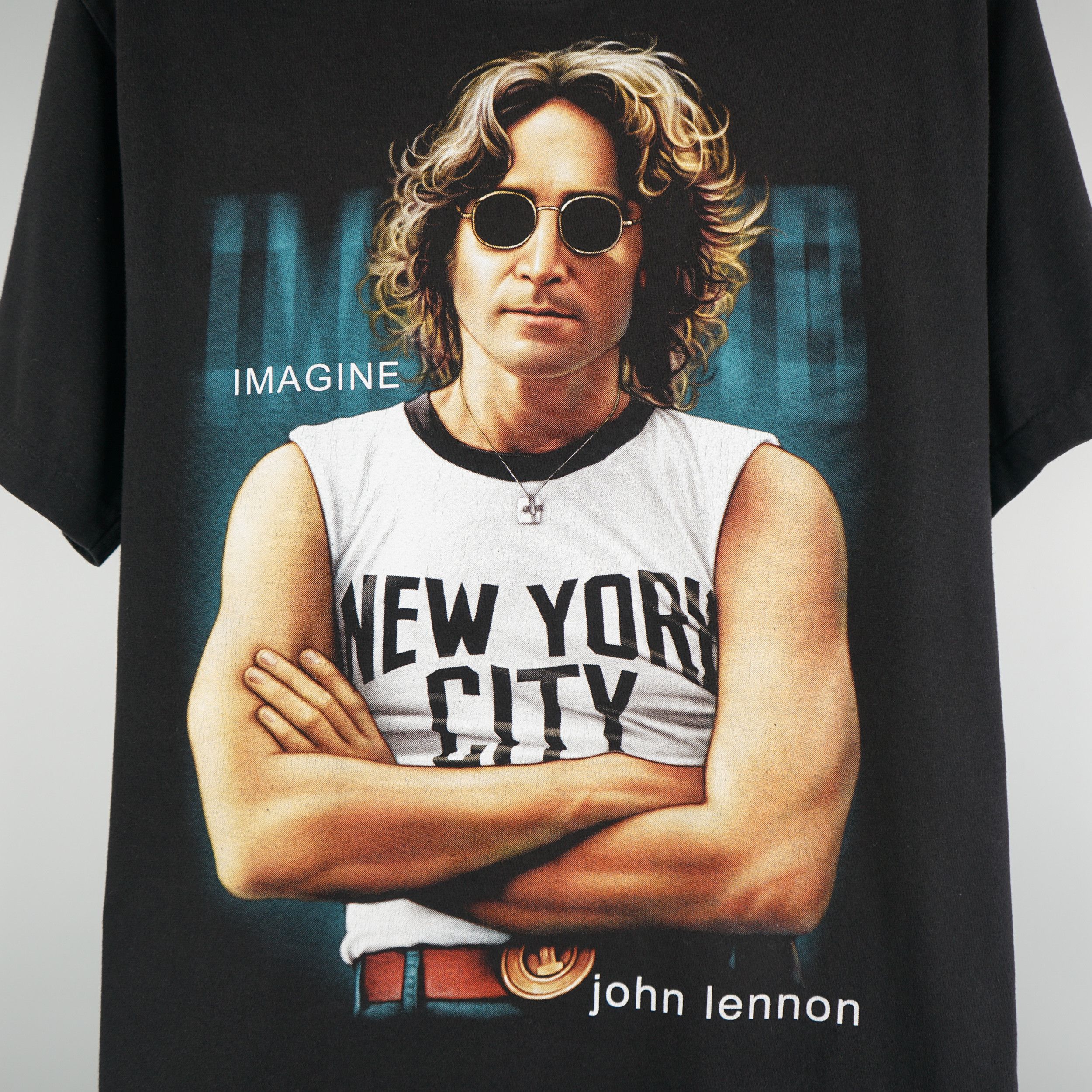 Band Tees × Vintage Vintage 90s John Lennon T-Shirt The Beatles Size US L / EU 52-54 / 3 - 2 Thumbnail