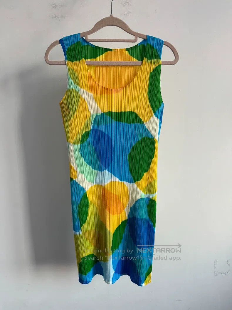 Issey Miyake Issey Miyake Yellow Dress Size L / US 10 / IT 46 - 1 Thumbnail