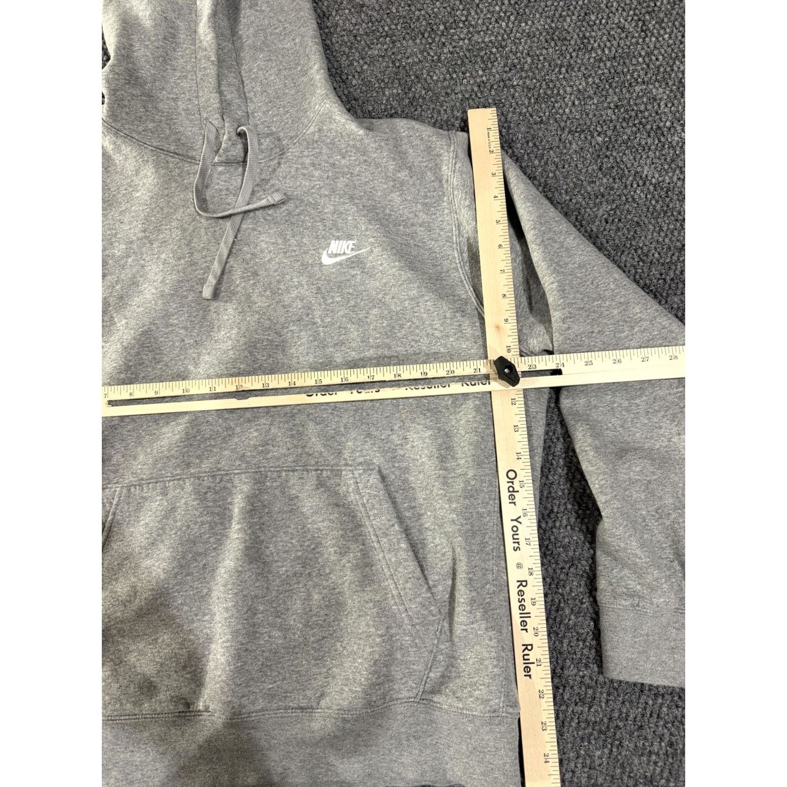 Nike Nike Hoodie Mens L Gray Pullover Fleece Kangaroo Pocket Swoosh Size US L / EU 52-54 / 3 - 3 Thumbnail