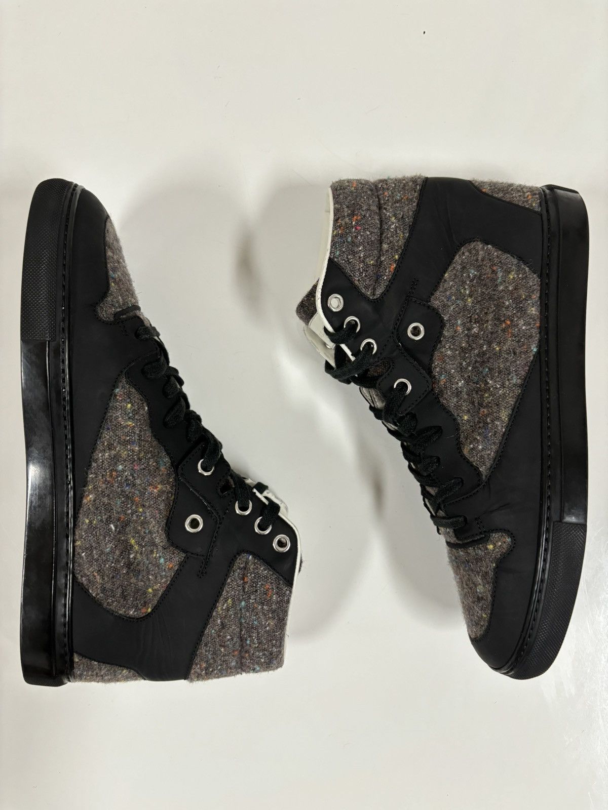 Balenciaga Paris Tweed Mix Fabric Italy Lace-Up Sneakers Trainers Arena Size US 7.5 / EU 40-41 - 10 Thumbnail