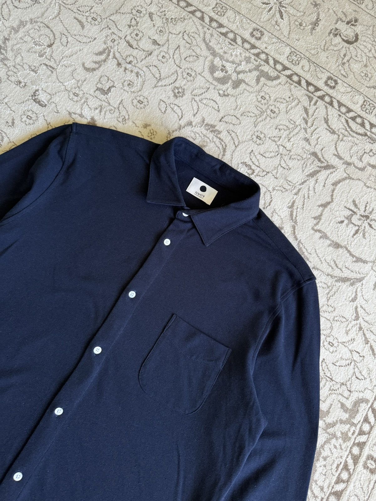 NN07 NN07 No Nationality Sean Jersey Navy Long Sleeve Polo Slim Size US M / EU 48-50 / 2 - 5 Thumbnail