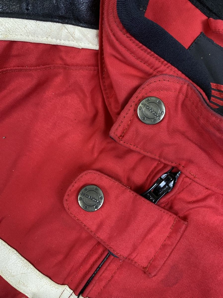 Honda Vintage Honda Red And Black Leater Motorcycle Riding Jacket Size US L / EU 52-54 / 3 - 8 Thumbnail