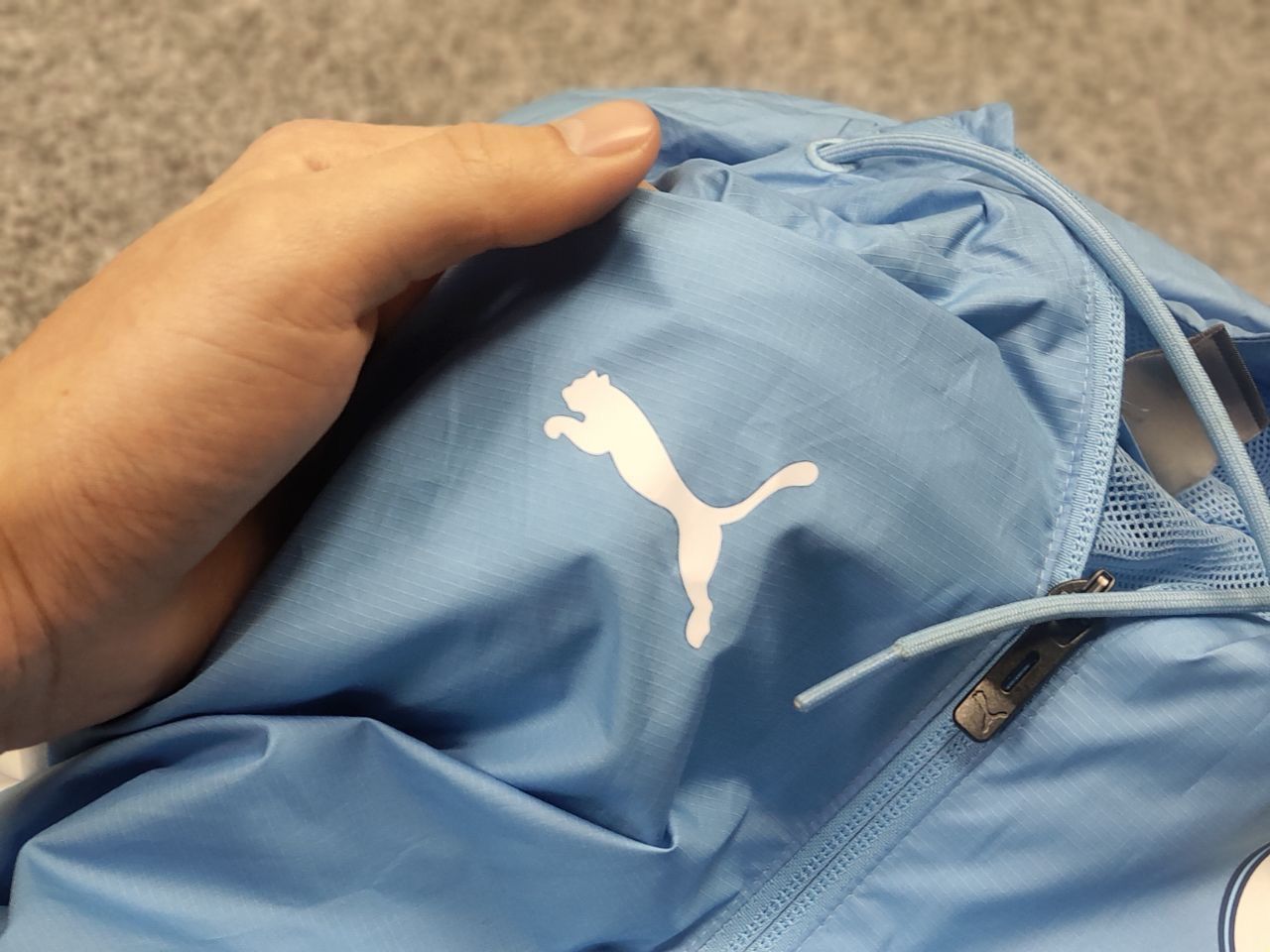 Puma Puma Manchester City Soccer Zip Jacket Blue Hooded Vintage Size US M / EU 48-50 / 2 - 14 Thumbnail