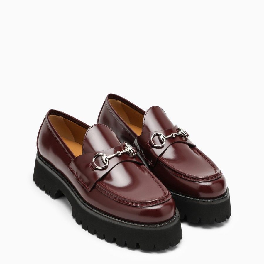Gucci o1d2blof0824 Bourdeaux Moccasin With Horsebit in Burgundy Size US 5 / IT 35 - 2 Thumbnail